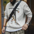 Vintage Baseball Print Sweatshirt – Heavyweight Embroidered Loose Fit Crew Neck Hoodie